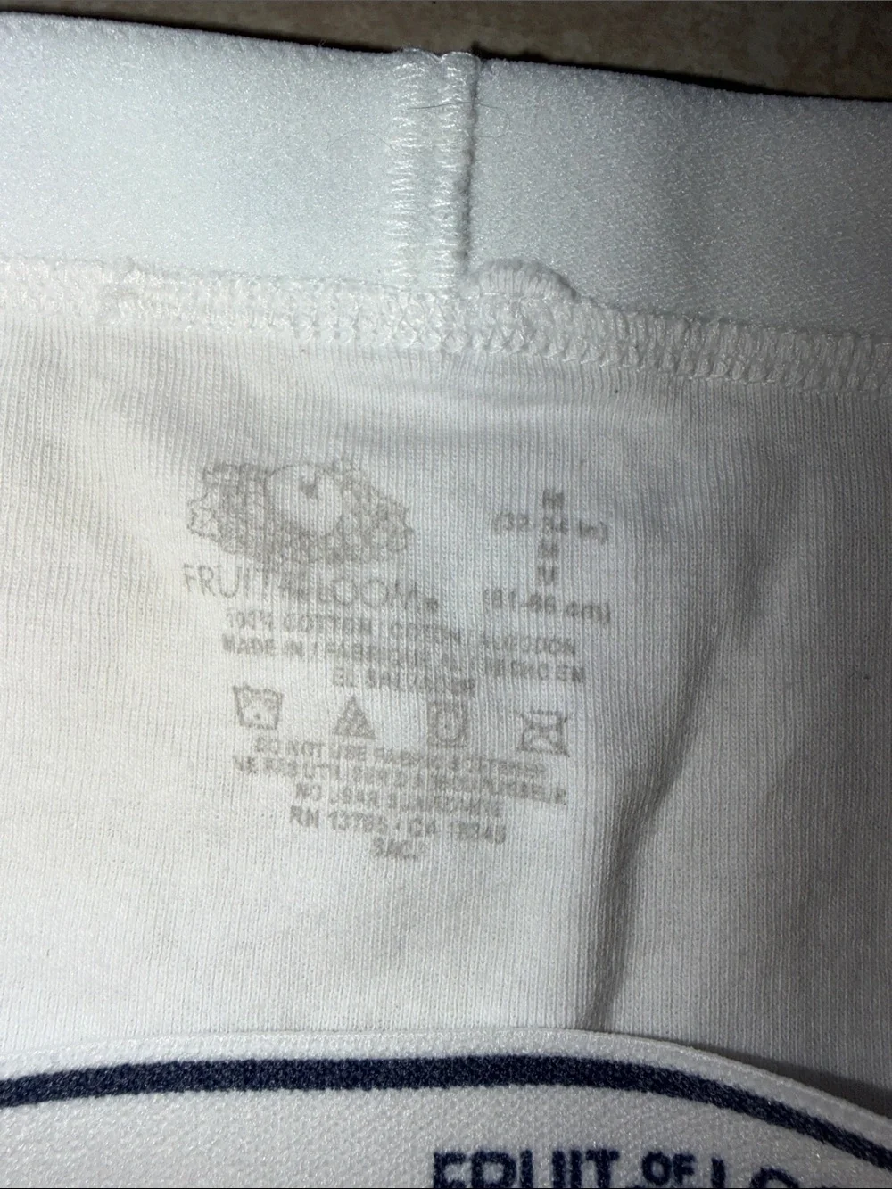 Fruit of the Loom White Men’s Cotton Briefs with Logo Waistband